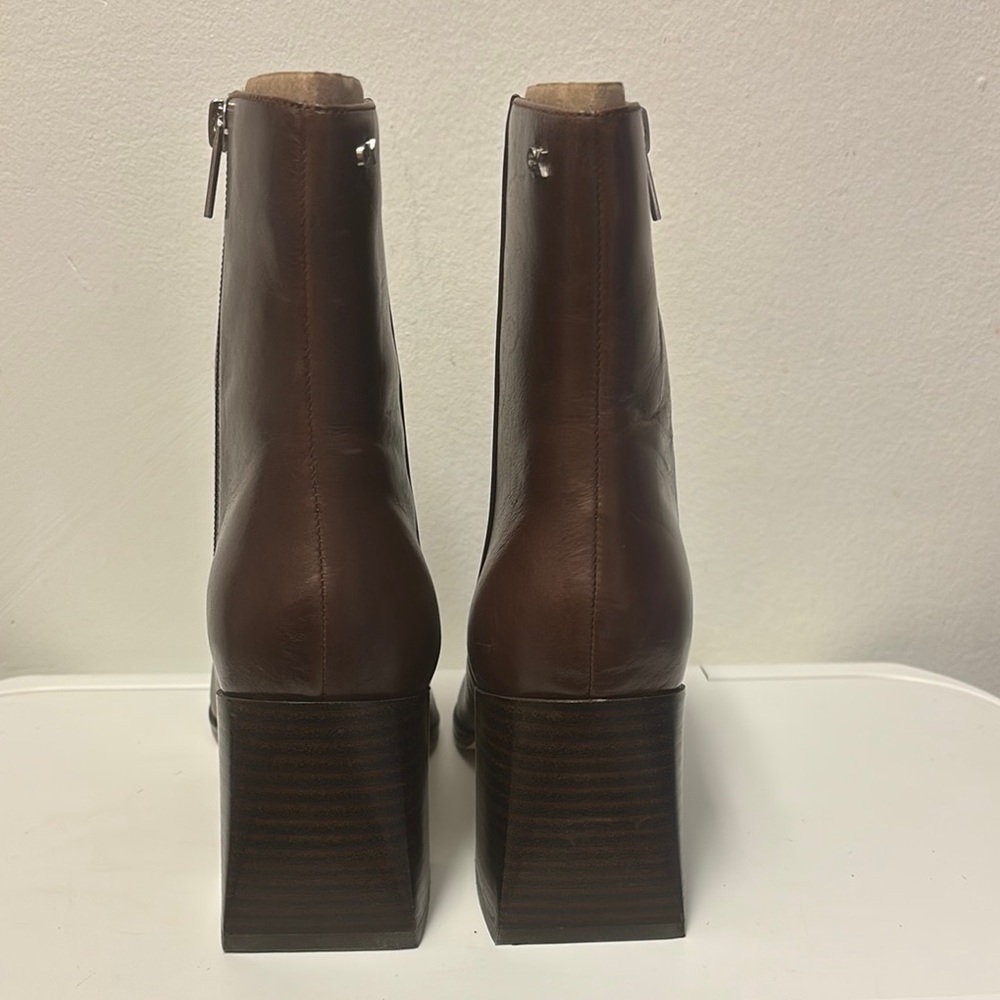 Calvin Klein Women's Broma Mid Calf Boot Brown Heeled Boots, Brand New - Picture 8 of 10